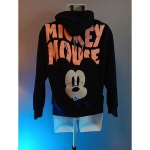 Disney Mickey Mouse Halloween Haunted House Hoodie Men's Small Black